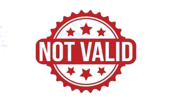 Not Valid Rubber Stamp. Red Not Valid Rubber Grunge Stamp Seal Vector Illustration