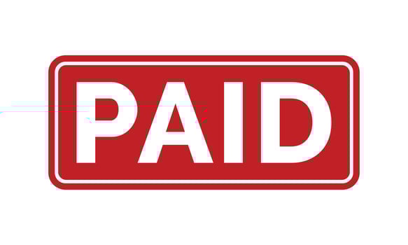 Paid Rubber Stamp. Red Paid Rubber Grunge Stamp Seal Vector Illustration - Vector