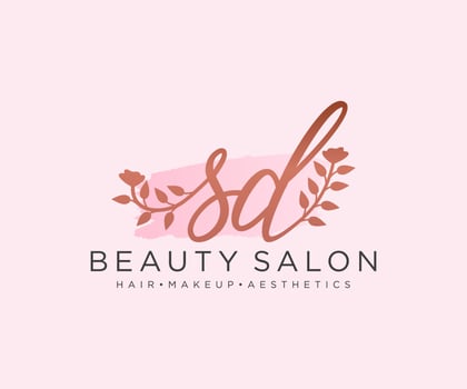 Initial SD feminine logo collections template. handwriting logo of initial signature, wedding, fashion, jewerly, boutique, floral and botanical with creative template for any company or business. vector