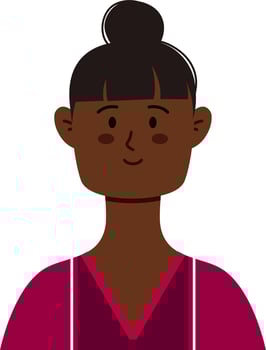 simple flat woman avatar vector