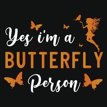Butterflies typographic tshirt design vector