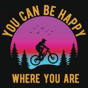 Mountain bicycle riding tshirt design vector