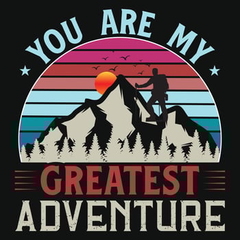 Hiking graphics tshirt design vector