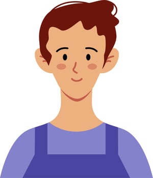 Simple man flat design avatar vector