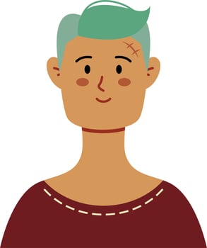 Simple man flat design avatar vector
