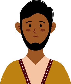 Simple man flat design avatar vector