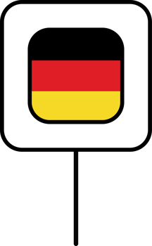 Germany flag square pin icon. png