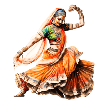 Dance in India Cartoon, abdomen, performing png