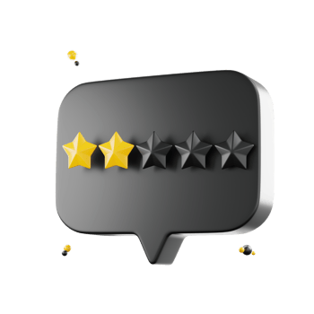 3d review rating stars for best excellent, services rating, Five stars, png