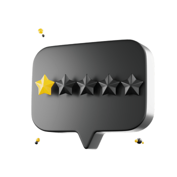 3d review rating stars for best excellent, services rating, Five stars, png