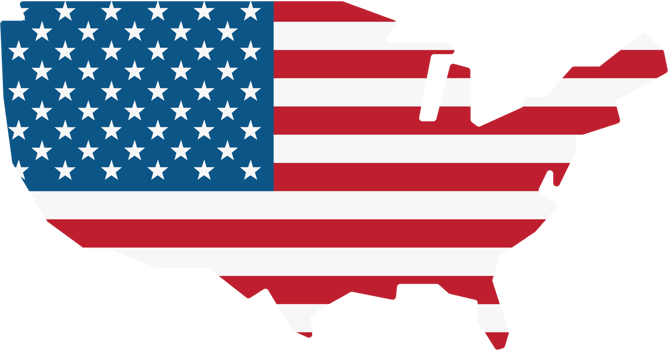 outline drawing of usa map on usa flag. png