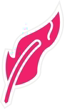 Writing Feather Vector Icon Style