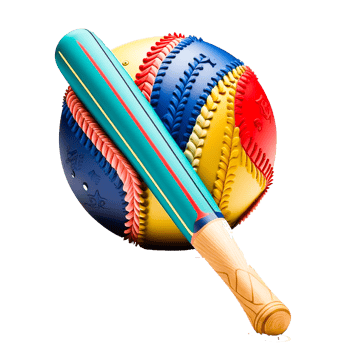 colorful baseball bat illustration png