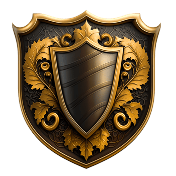 cute golden shield icon png