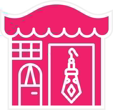 Jewlery Store Vector Icon Style