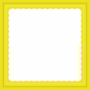Yellow and white square frame background color with stripe line and wavy circles shapes. Suitable for social media. vector