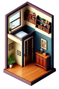 3d isomectric room png free download