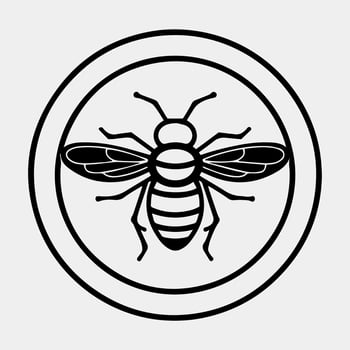 Honey bee Hand drawn vector vintage style illustrations.