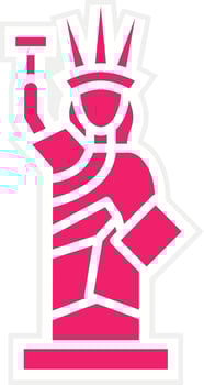 Statue of Liberty Vector Icon Style