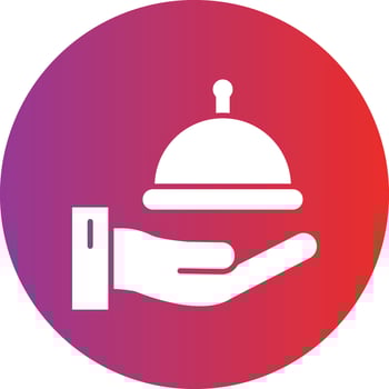 Vector Design Room service Icon Style