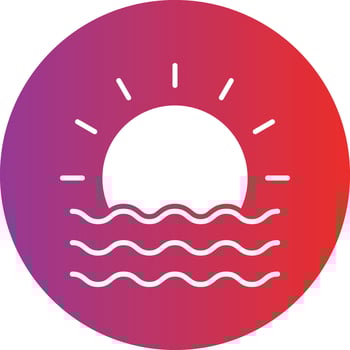 Vector Design Sunset Icon Style