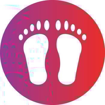 Vector Design Footprint Icon Style