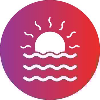 Vector Design Sunset Icon Style
