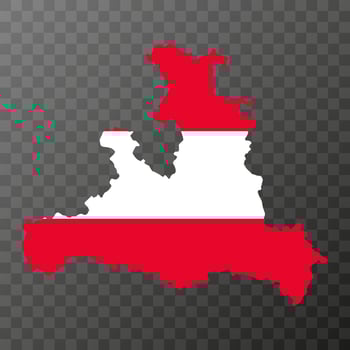 Salzburg state map of Austria. Vector illustration.