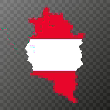 Vorarlberg state map of Austria. Vector illustration.