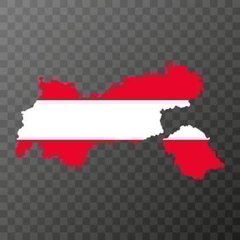 Tyrol state map of Austria. Vector illustration.