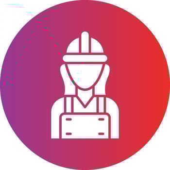 Vector Design Lady Worker Icon Style