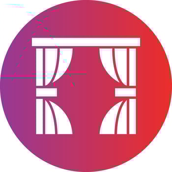 Vector Design Curtains Icon Style