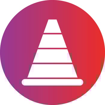 Vector Design Traffic Cone Icon Style