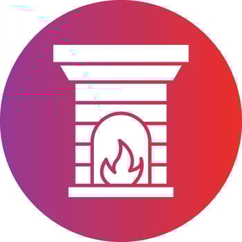 Vector Design Fireplace Icon Style