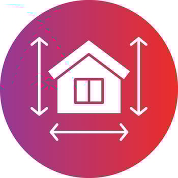 Vector Design House Measurement Icon Style