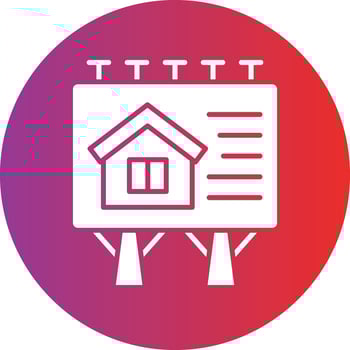 Vector Design House Billboard Icon Style