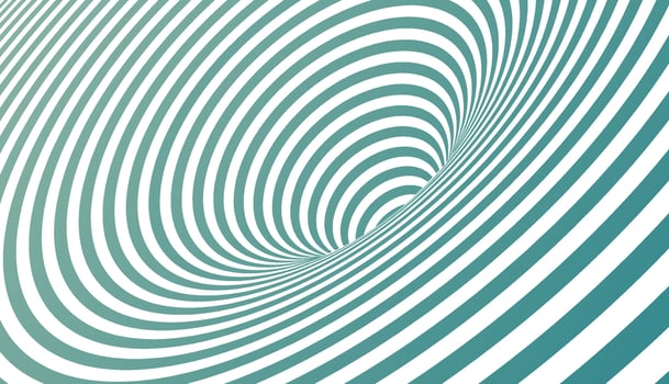 Vector abstract 3D tunnel line-art background. Abstract stripe illusion op art design element for futuristic technology backgrounds.