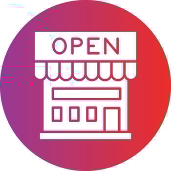 Vector Design Shop Open Icon Style
