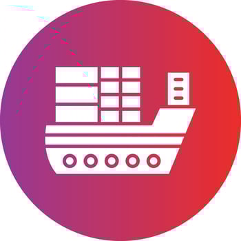 Vector Design Cargo Ship Icon Style