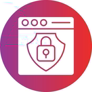Vector Design Web Protection Icon Style