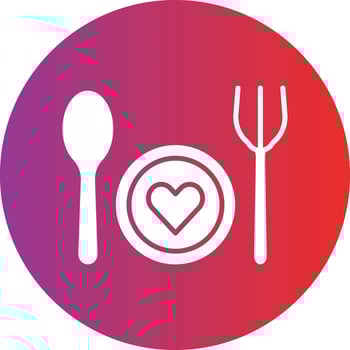 Vector Design Wedding Dinner Icon Style