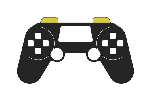 Game controller linear flat duo color vector object. Gamepad. Editable duotone icon. Full sized element on white. Simple lineart cartoon style spot illustration for web graphic design and animation