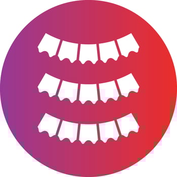 Vector Design New Year Flags Icon Style