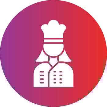 Vector Design Lady Chef Icon Style