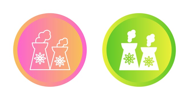 Nuclear Plant Vector Icon