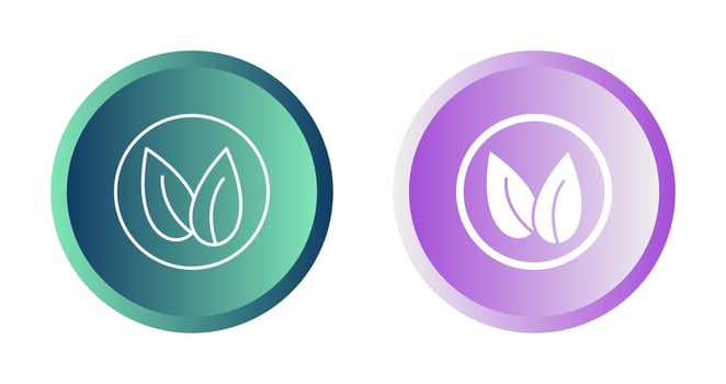 Two Leaves Vector Icon