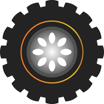 Black truck tire vector design template