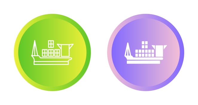 Cargo Ship Vector Icon