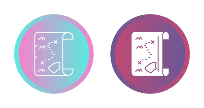 Pirate Map Vector Icon