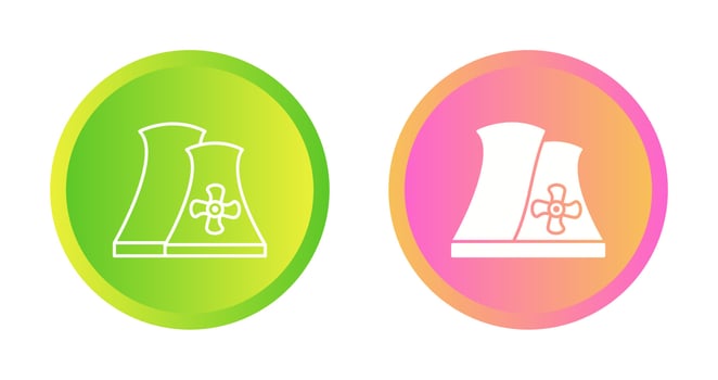Nuclear Plant Vector Icon